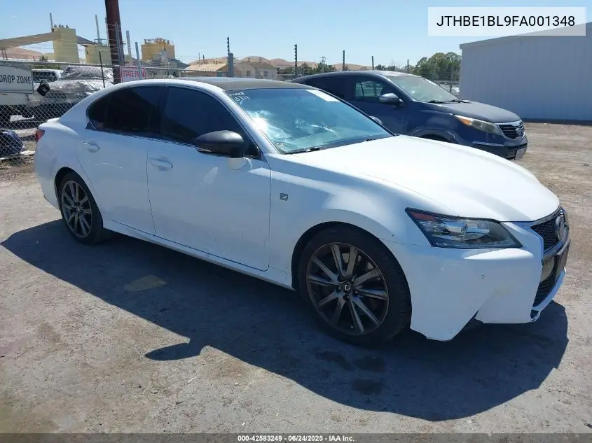 2015 Lexus Gs 350 VIN: JTHBE1BL9FA001348 Lot: 42583249