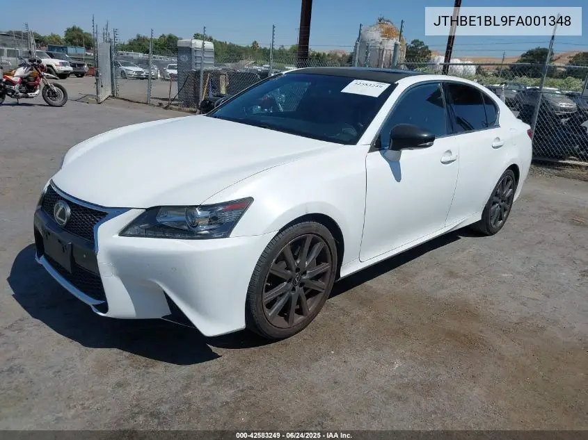 2015 Lexus Gs 350 VIN: JTHBE1BL9FA001348 Lot: 42583249