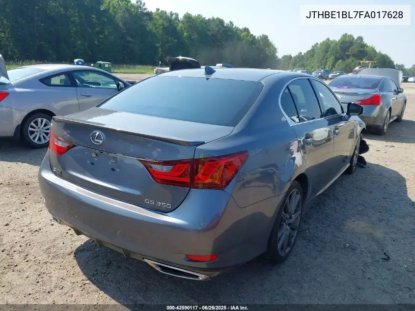 2015 Lexus Gs 350 VIN: JTHBE1BL7FA017628 Lot: 42590117