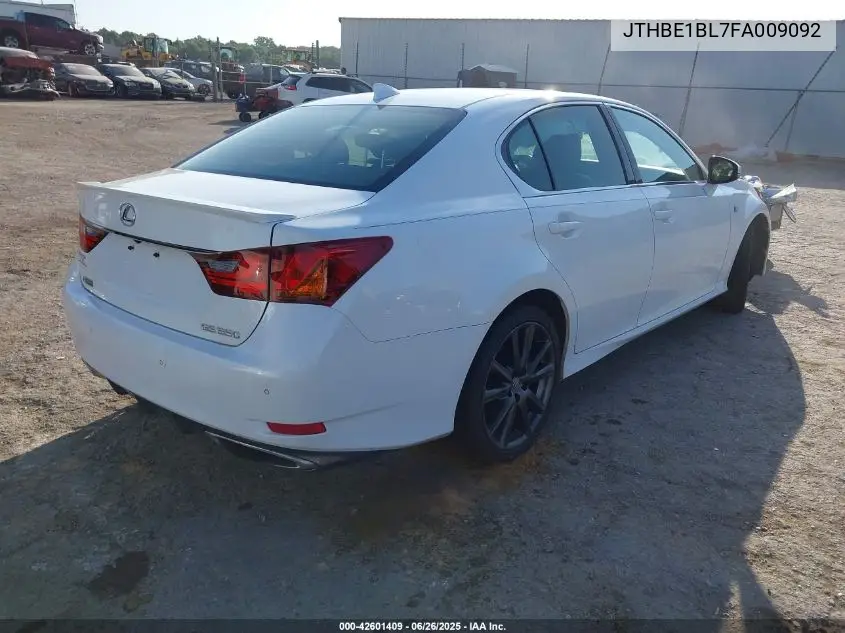2015 Lexus Gs 350 VIN: JTHBE1BL7FA009092 Lot: 42601409