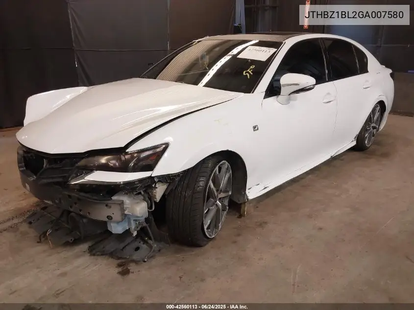 2016 Lexus Gs 350 F Sport VIN: JTHBZ1BL2GA007580 Lot: 42560113