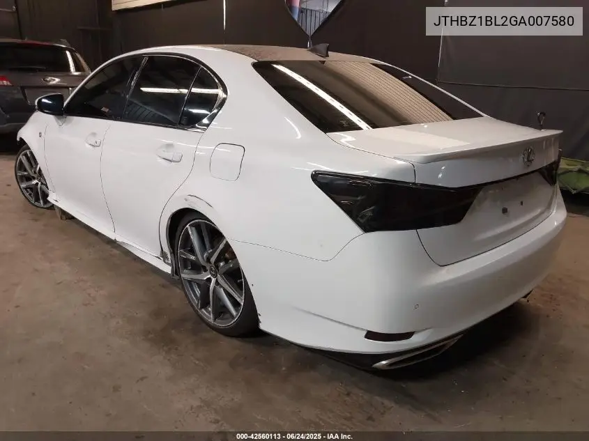 2016 Lexus Gs 350 F Sport VIN: JTHBZ1BL2GA007580 Lot: 42560113