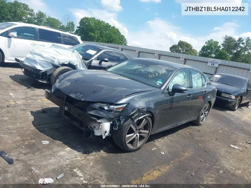 2017 Lexus Gs 350 VIN: JTHBZ1BL5HA012242 Lot: 42206993
