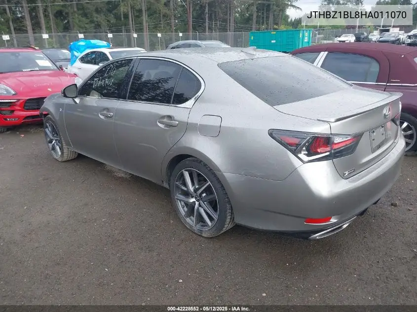 2017 Lexus Gs 350 F Sport VIN: JTHBZ1BL8HA011070 Lot: 42228552