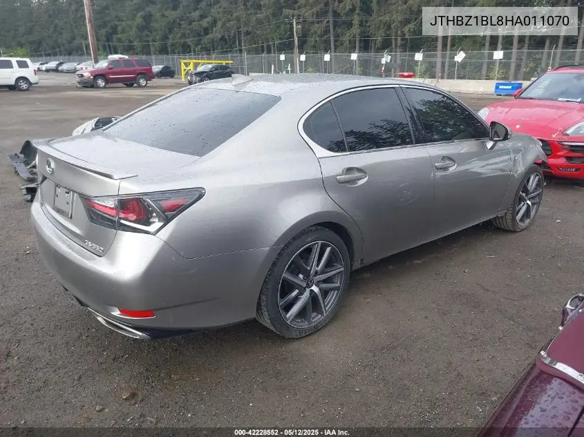2017 Lexus Gs 350 F Sport VIN: JTHBZ1BL8HA011070 Lot: 42228552