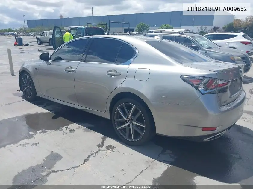 2017 Lexus Gs 350 F Sport VIN: JTHBZ1BL9HA009652 Lot: 42228649