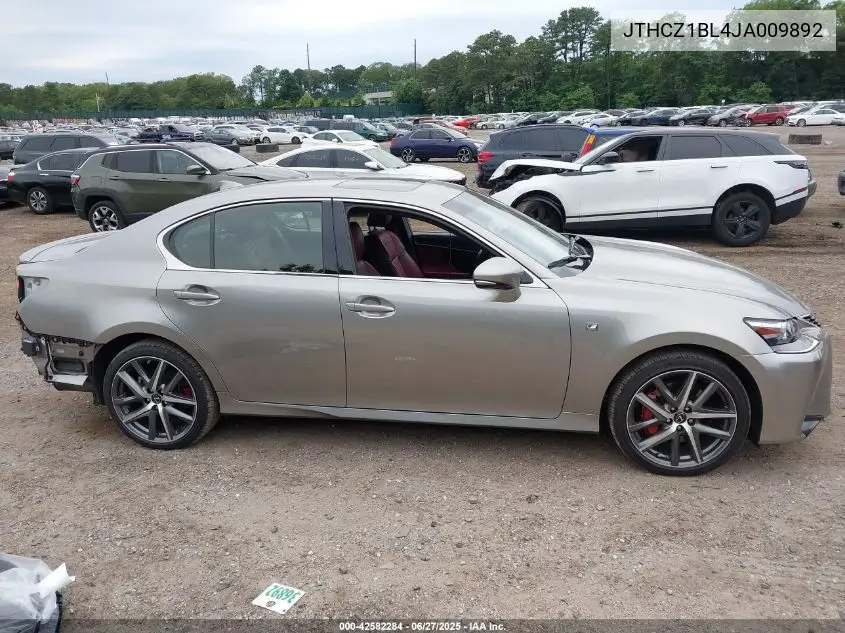 2018 Lexus Gs 350 F Sport VIN: JTHCZ1BL4JA009892 Lot: 42582284