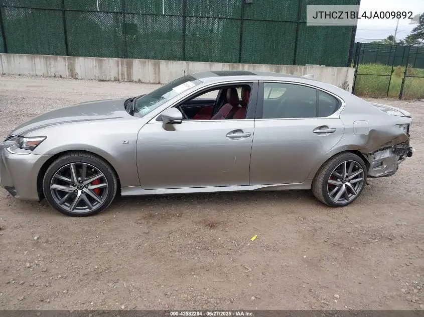 2018 Lexus Gs 350 F Sport VIN: JTHCZ1BL4JA009892 Lot: 42582284