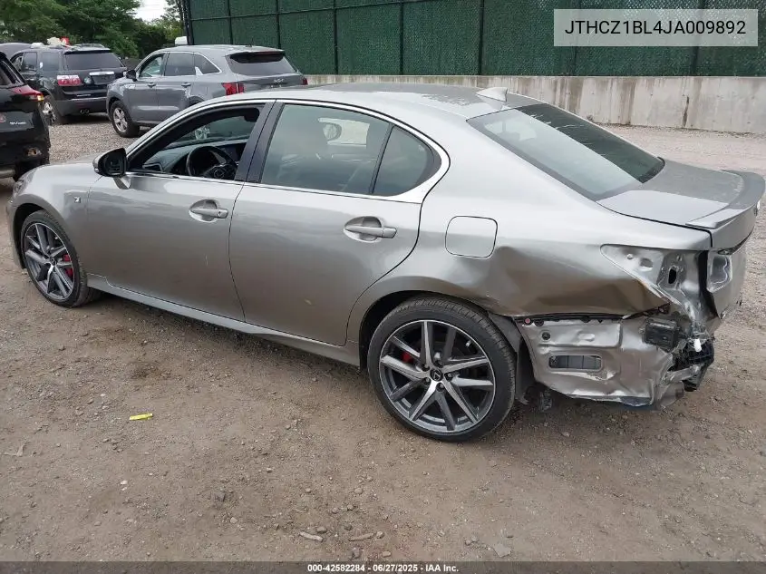 2018 Lexus Gs 350 F Sport VIN: JTHCZ1BL4JA009892 Lot: 42582284