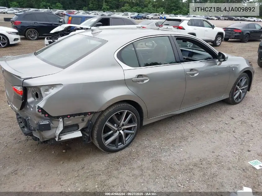 2018 Lexus Gs 350 F Sport VIN: JTHCZ1BL4JA009892 Lot: 42582284