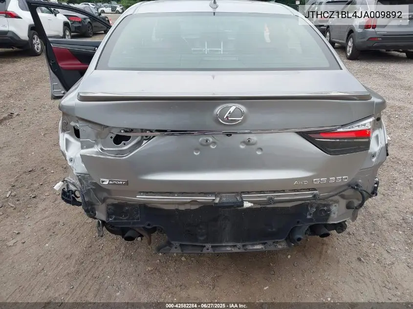 2018 Lexus Gs 350 F Sport VIN: JTHCZ1BL4JA009892 Lot: 42582284