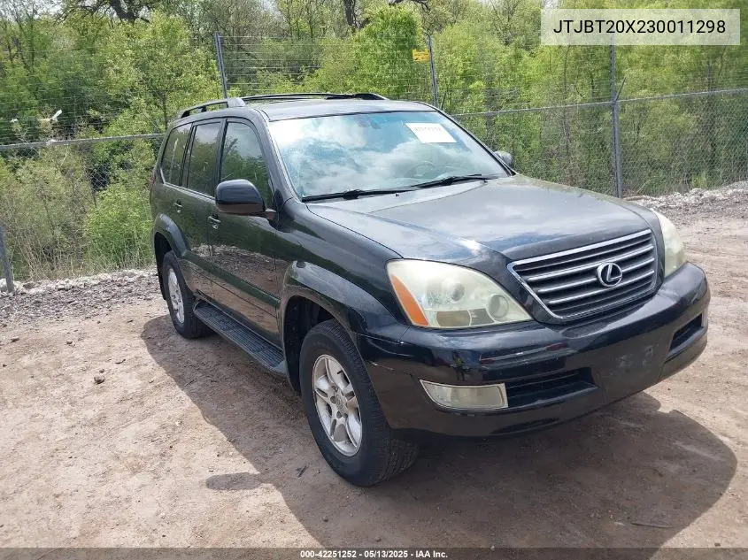 2003 Lexus Gx 470 VIN: JTJBT20X230011298 Lot: 42251252