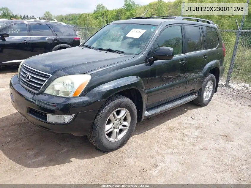 2003 Lexus Gx 470 VIN: JTJBT20X230011298 Lot: 42251252