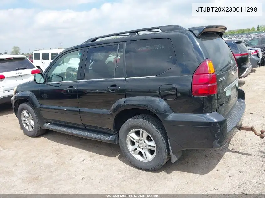 2003 Lexus Gx 470 VIN: JTJBT20X230011298 Lot: 42251252