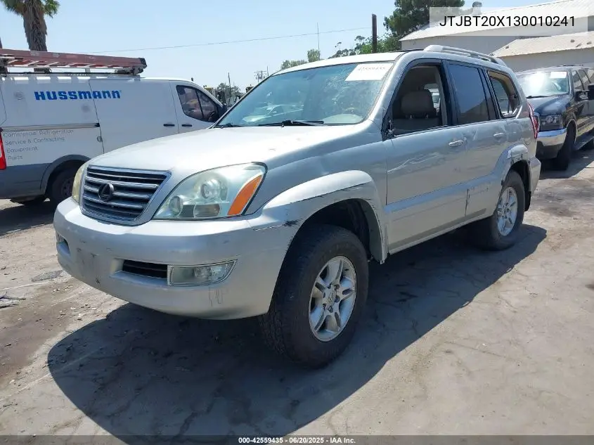 2003 Lexus Gx 470 VIN: JTJBT20X130010241 Lot: 42559435