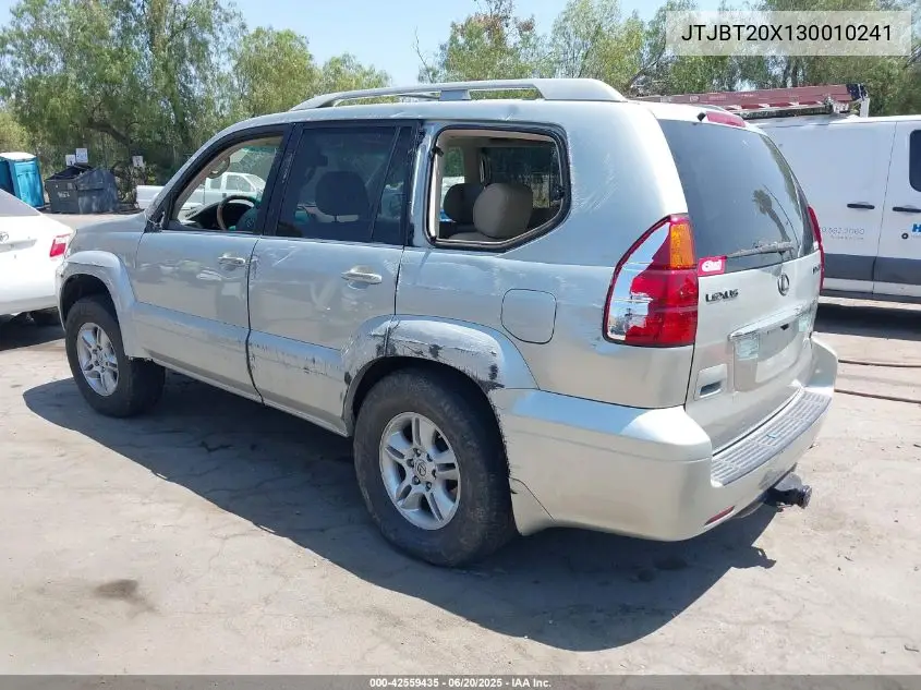2003 Lexus Gx 470 VIN: JTJBT20X130010241 Lot: 42559435