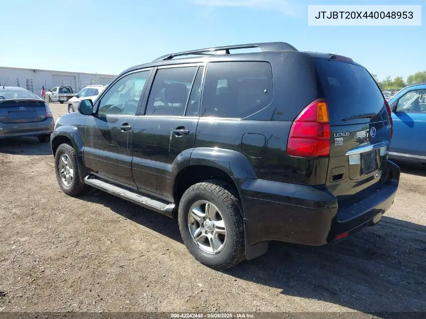 2004 Lexus Gx 470 VIN: JTJBT20X440048953 Lot: 42242448