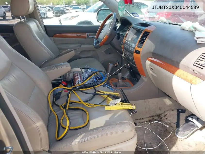 2004 Lexus Gx 470 VIN: JTJBT20X040044589 Lot: 42555942