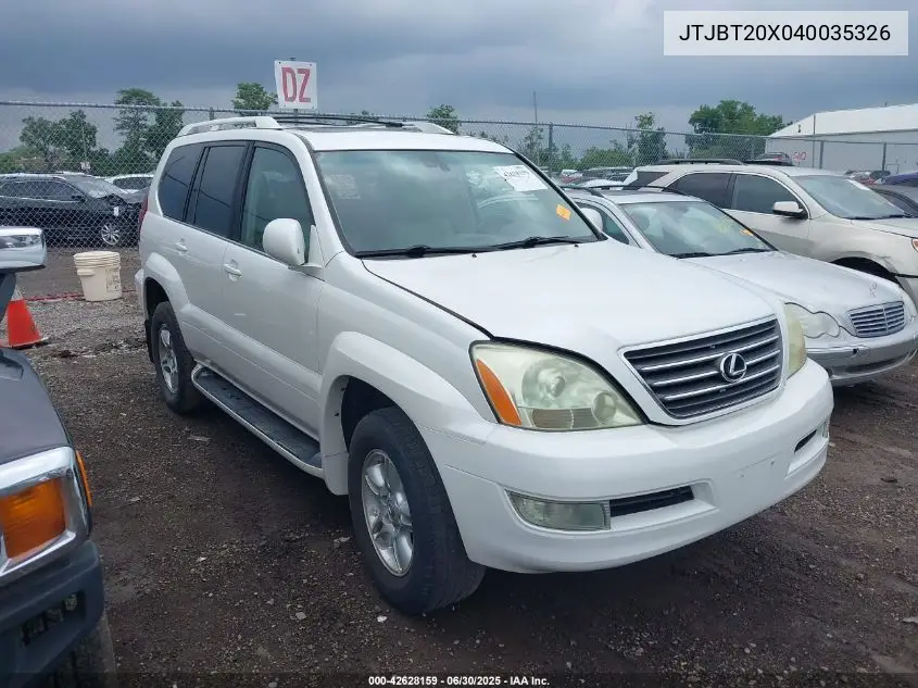 jtjbt20x040035326 JTJBT20X040035326 2004 Lexus Gx 470