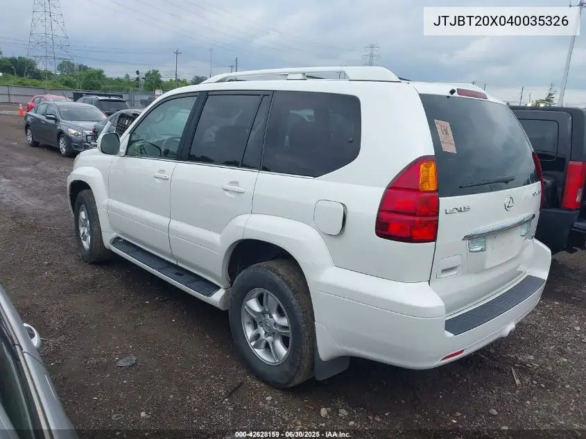 jtjbt20x040035326 JTJBT20X040035326 2004 Lexus Gx 470