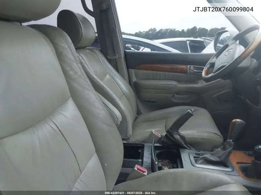 2006 Lexus Gx 470 VIN: JTJBT20X760099804 Lot: 42207421