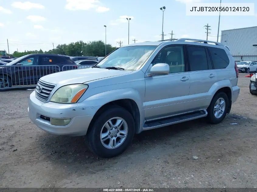 2006 Lexus Gx 470 VIN: JTJBT20X560124120 Lot: 42216566