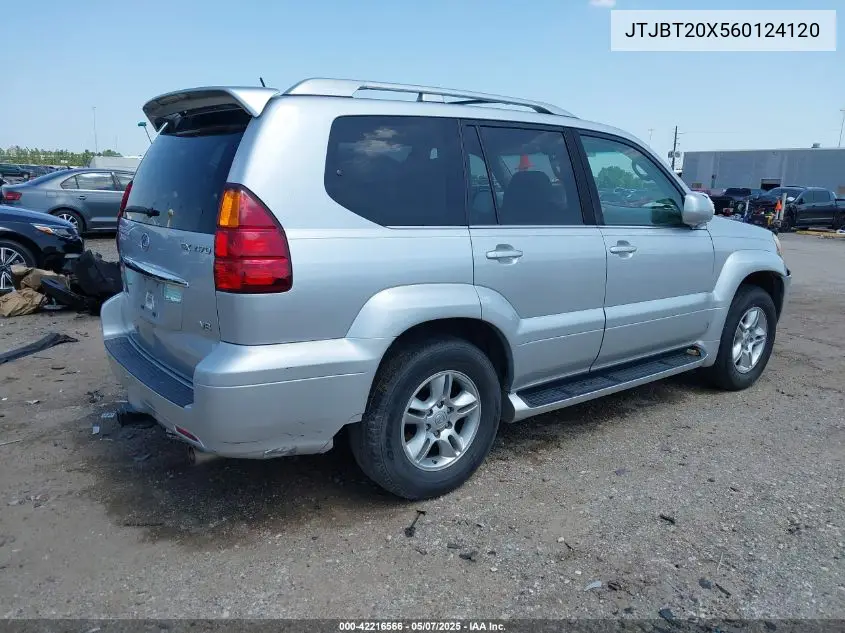 2006 Lexus Gx 470 VIN: JTJBT20X560124120 Lot: 42216566