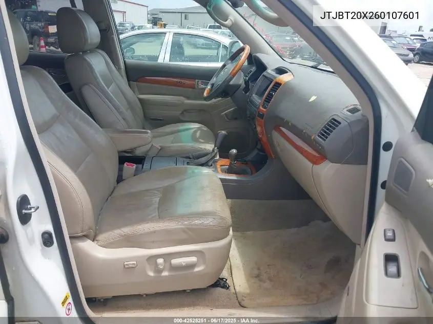 2006 Lexus Gx 470 VIN: JTJBT20X260107601 Lot: 42525251