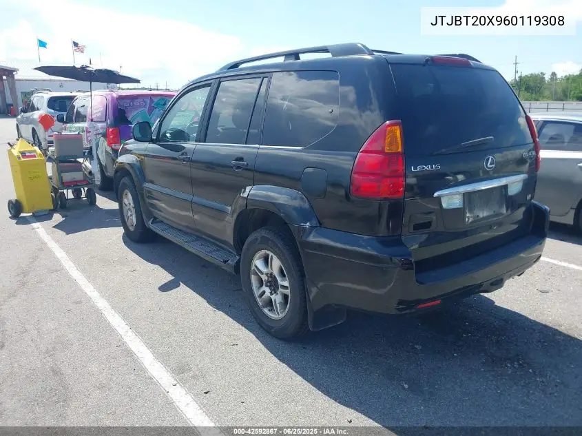 2006 Lexus Gx 470 VIN: JTJBT20X960119308 Lot: 42592867