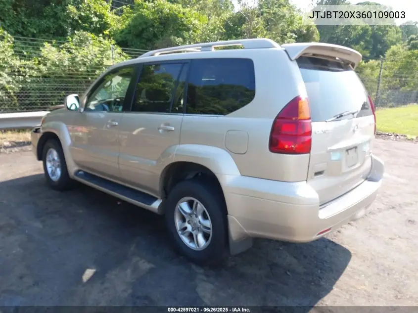 2006 Lexus Gx 470 VIN: JTJBT20X360109003 Lot: 42597021