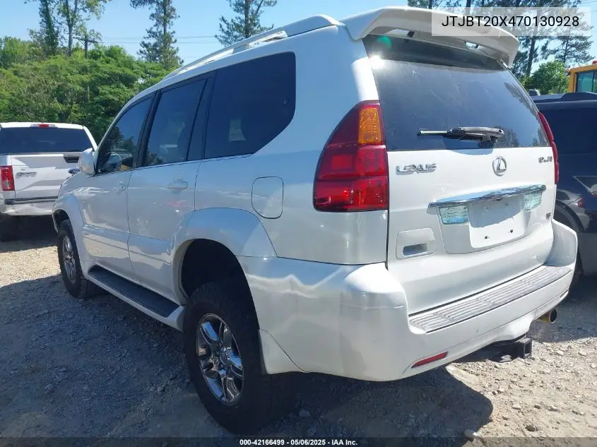 2007 Lexus Gx 470 VIN: JTJBT20X470130928 Lot: 42166499