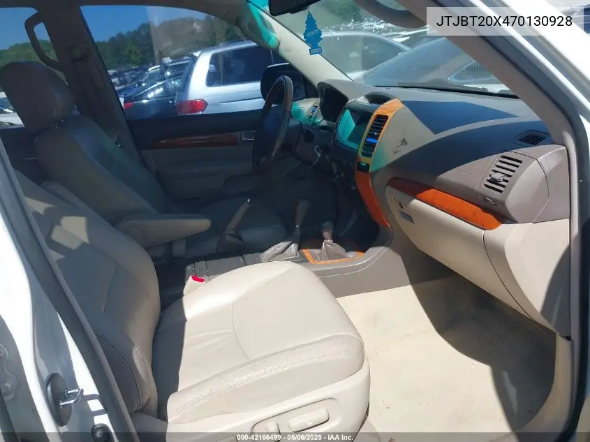 2007 Lexus Gx 470 VIN: JTJBT20X470130928 Lot: 42166499