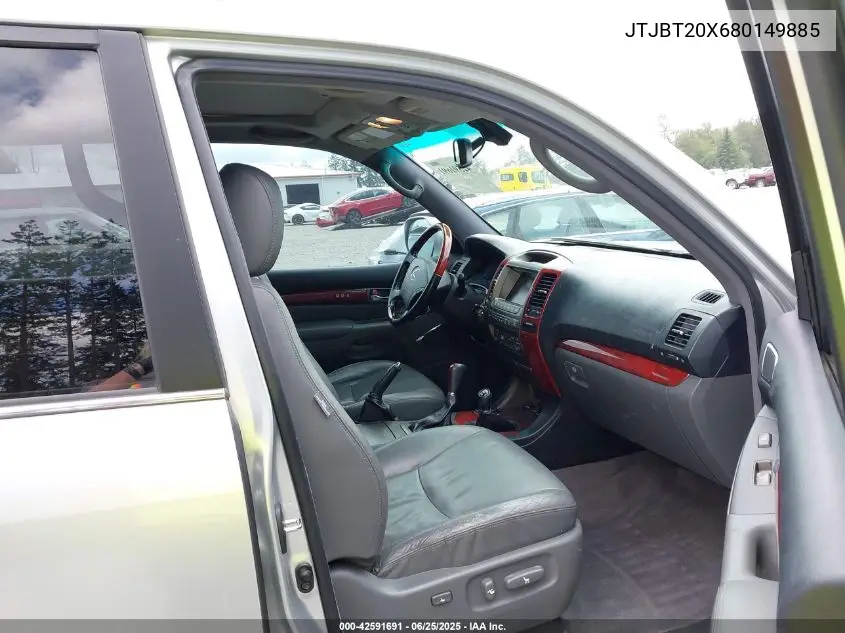 2008 Lexus Gx 470 VIN: JTJBT20X680149885 Lot: 42591691