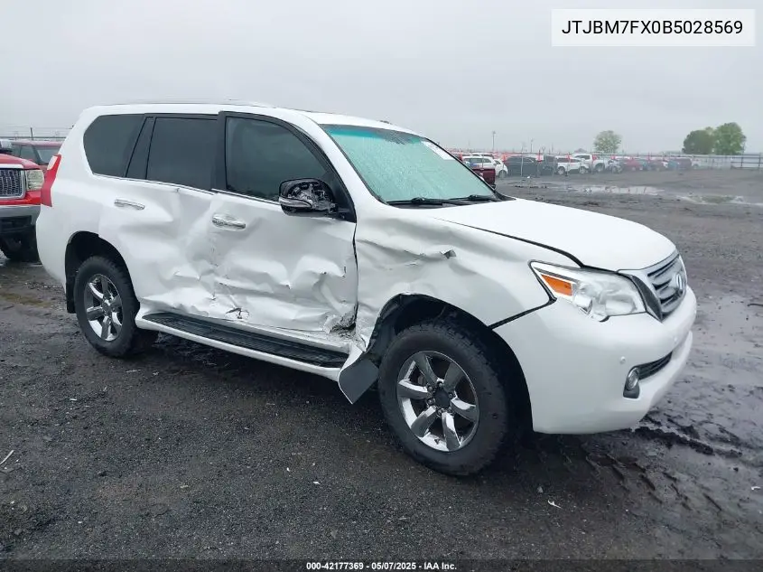 2011 Lexus Gx 460 VIN: JTJBM7FX0B5028569 Lot: 42177369