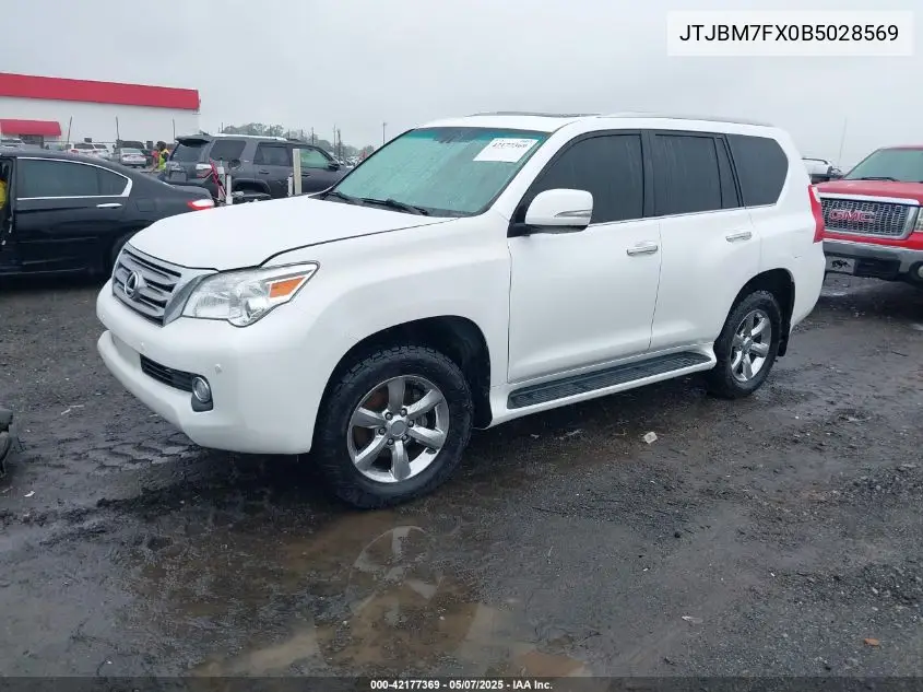 2011 Lexus Gx 460 VIN: JTJBM7FX0B5028569 Lot: 42177369