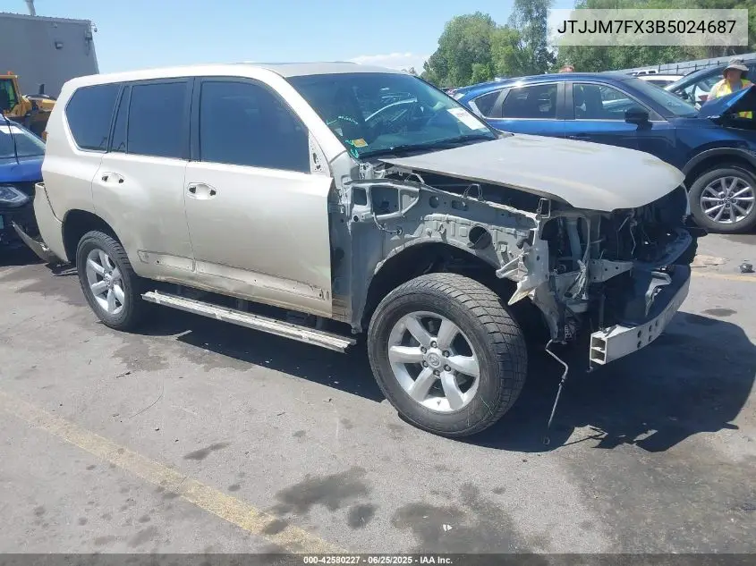2011 Lexus Gx 460 Premium VIN: JTJJM7FX3B5024687 Lot: 42580227