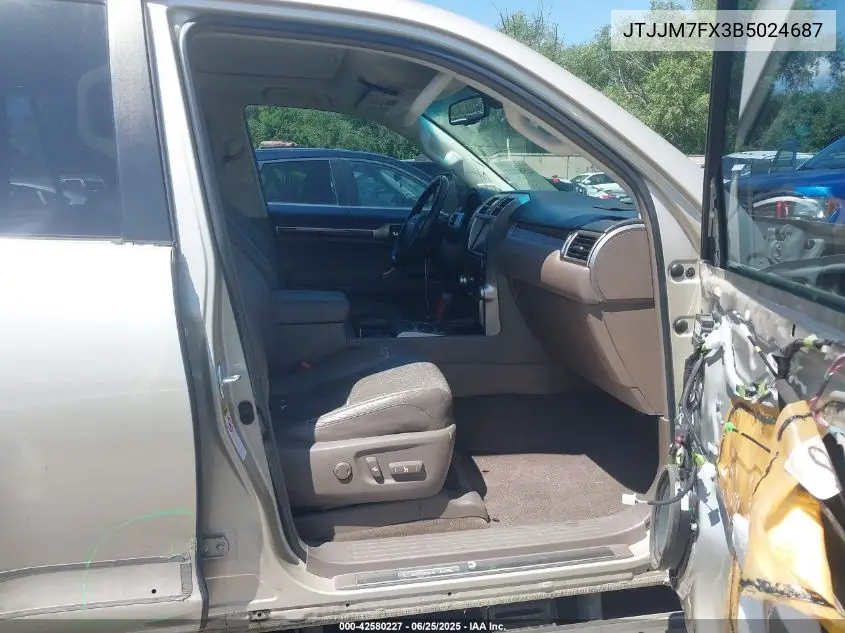 2011 Lexus Gx 460 Premium VIN: JTJJM7FX3B5024687 Lot: 42580227