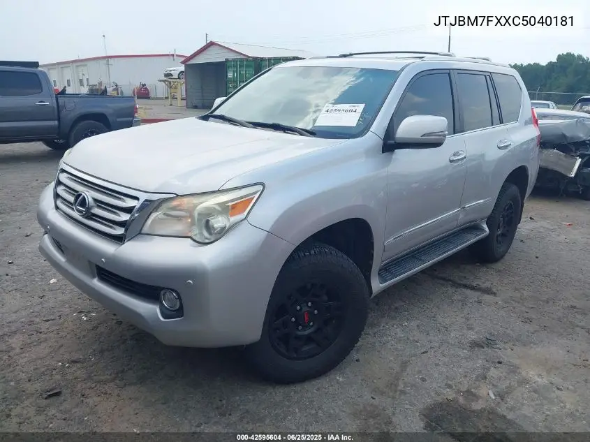 2012 Lexus Gx 460 VIN: JTJBM7FXXC5040181 Lot: 42595604