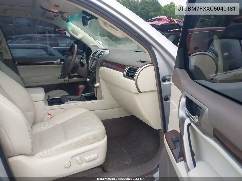 2012 Lexus Gx 460 VIN: JTJBM7FXXC5040181 Lot: 42595604
