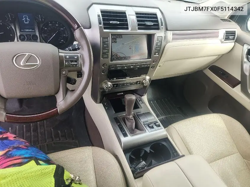 2015 Lexus Gx 460 VIN: JTJBM7FX0F5114342 Lot: 42246618