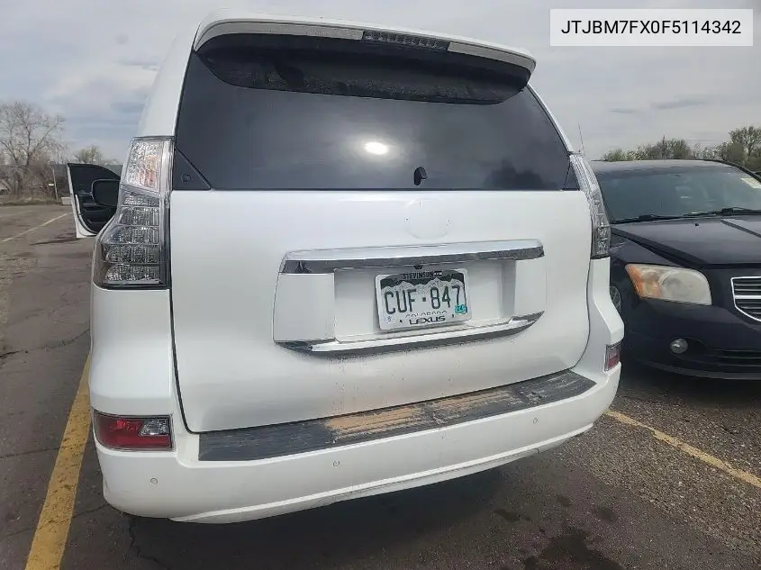 2015 Lexus Gx 460 VIN: JTJBM7FX0F5114342 Lot: 42246618