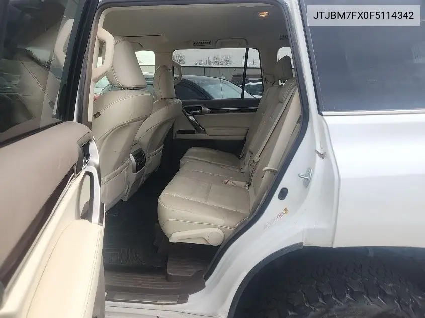 2015 Lexus Gx 460 VIN: JTJBM7FX0F5114342 Lot: 42246618