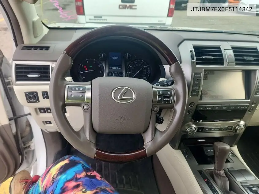 2015 Lexus Gx 460 VIN: JTJBM7FX0F5114342 Lot: 42246618