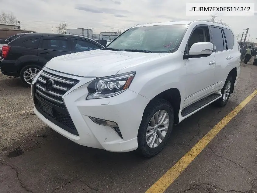 2015 Lexus Gx 460 VIN: JTJBM7FX0F5114342 Lot: 42246618