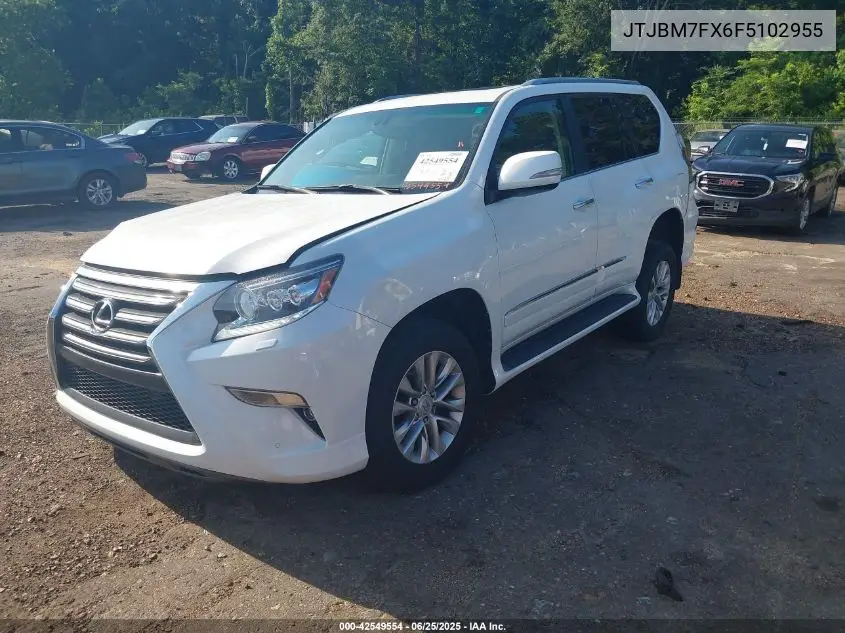 2015 Lexus Gx 460 VIN: JTJBM7FX6F5102955 Lot: 42549554