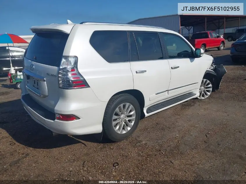 2015 Lexus Gx 460 VIN: JTJBM7FX6F5102955 Lot: 42549554
