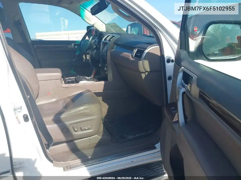 2015 Lexus Gx 460 VIN: JTJBM7FX6F5102955 Lot: 42549554