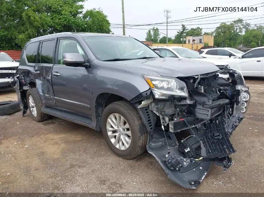 2016 Lexus Gx 460 VIN: JTJBM7FX0G5144104 Lot: 42556843