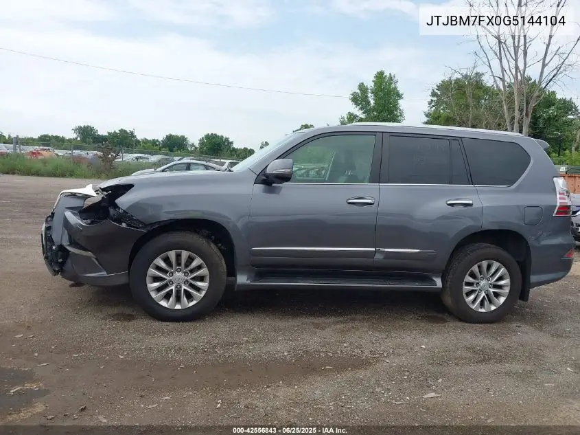 2016 Lexus Gx 460 VIN: JTJBM7FX0G5144104 Lot: 42556843