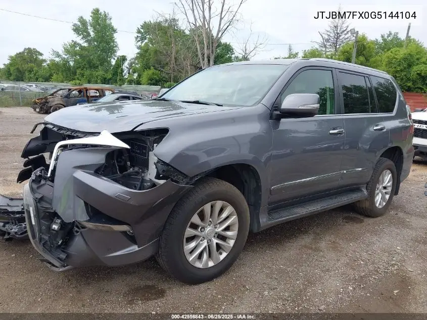 2016 Lexus Gx 460 VIN: JTJBM7FX0G5144104 Lot: 42556843